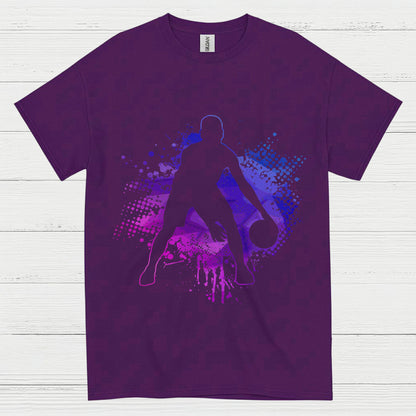 Color Splash Basketball Silhouette T Shirt