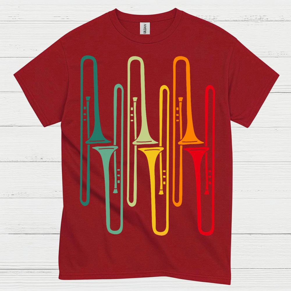 Retro Trombone Colors T Shirt