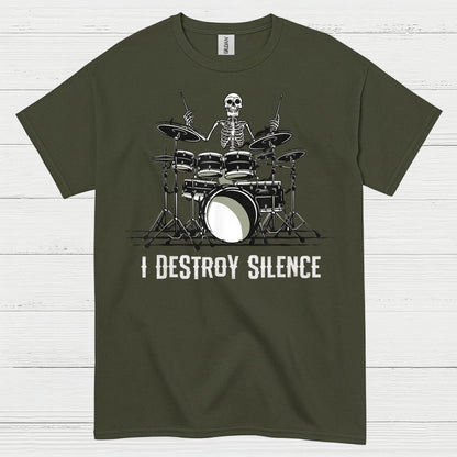 I Destroy Silence Drummer T Shirt