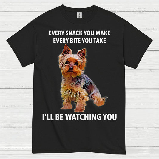 Funny Watching You Yorkie Dog Lover T Shirt
