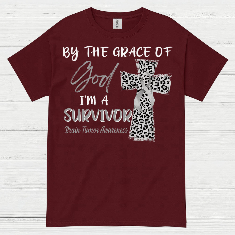 By The Grace Of God Survivor Brain Tumor T Shirt