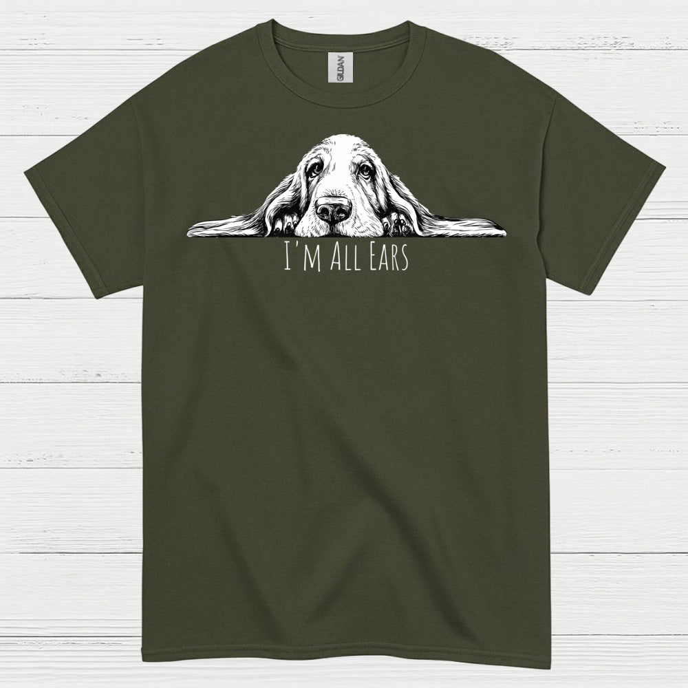 Im All Ears Funny Dog Graphic T Shirt