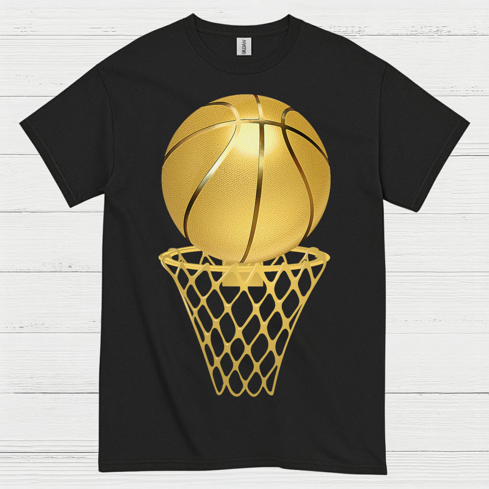 Golden Basketball Hoop T Shirt