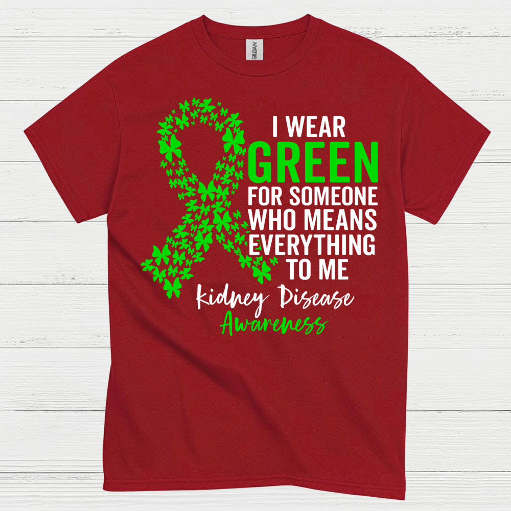 I Wear Green Kidney Awareness Support T Shirt
