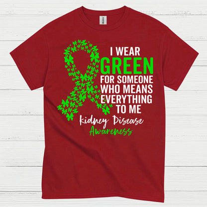I Wear Green Kidney Awareness Support T Shirt