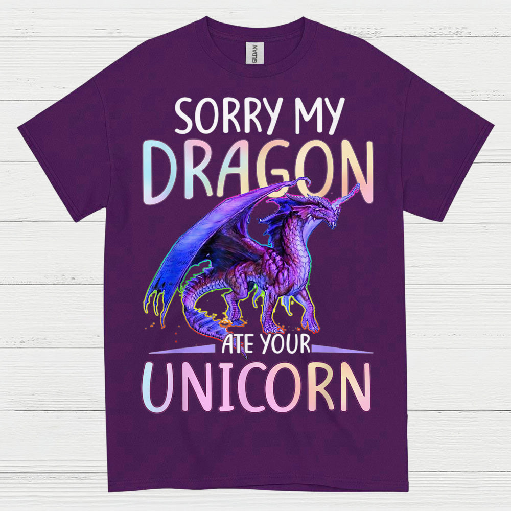 Funny Dragon And Unicorn T Shirt