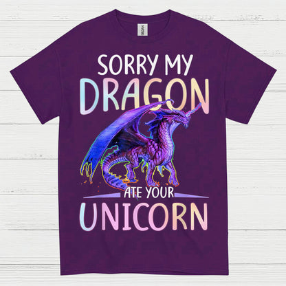 Funny Dragon And Unicorn T Shirt