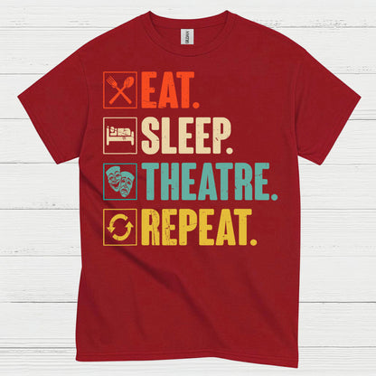 Eat Sleep Theatre Repeat T Shirt