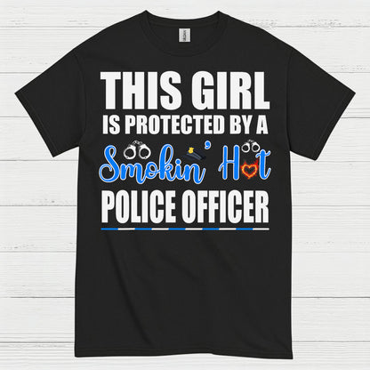 Protected By A Police Officer Love T Shirt