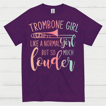 Trombone Girl Funny Music T Shirt