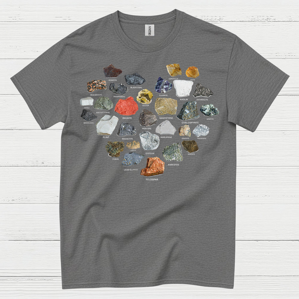 Rock And Mineral Identification Chart T Shirt