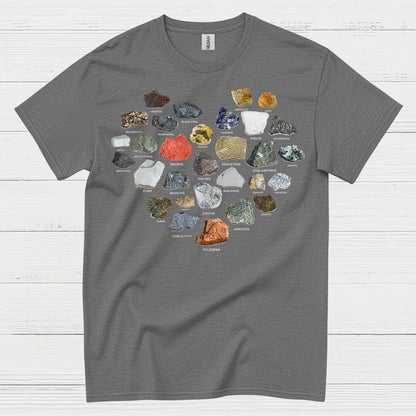 Rock And Mineral Identification Chart T Shirt