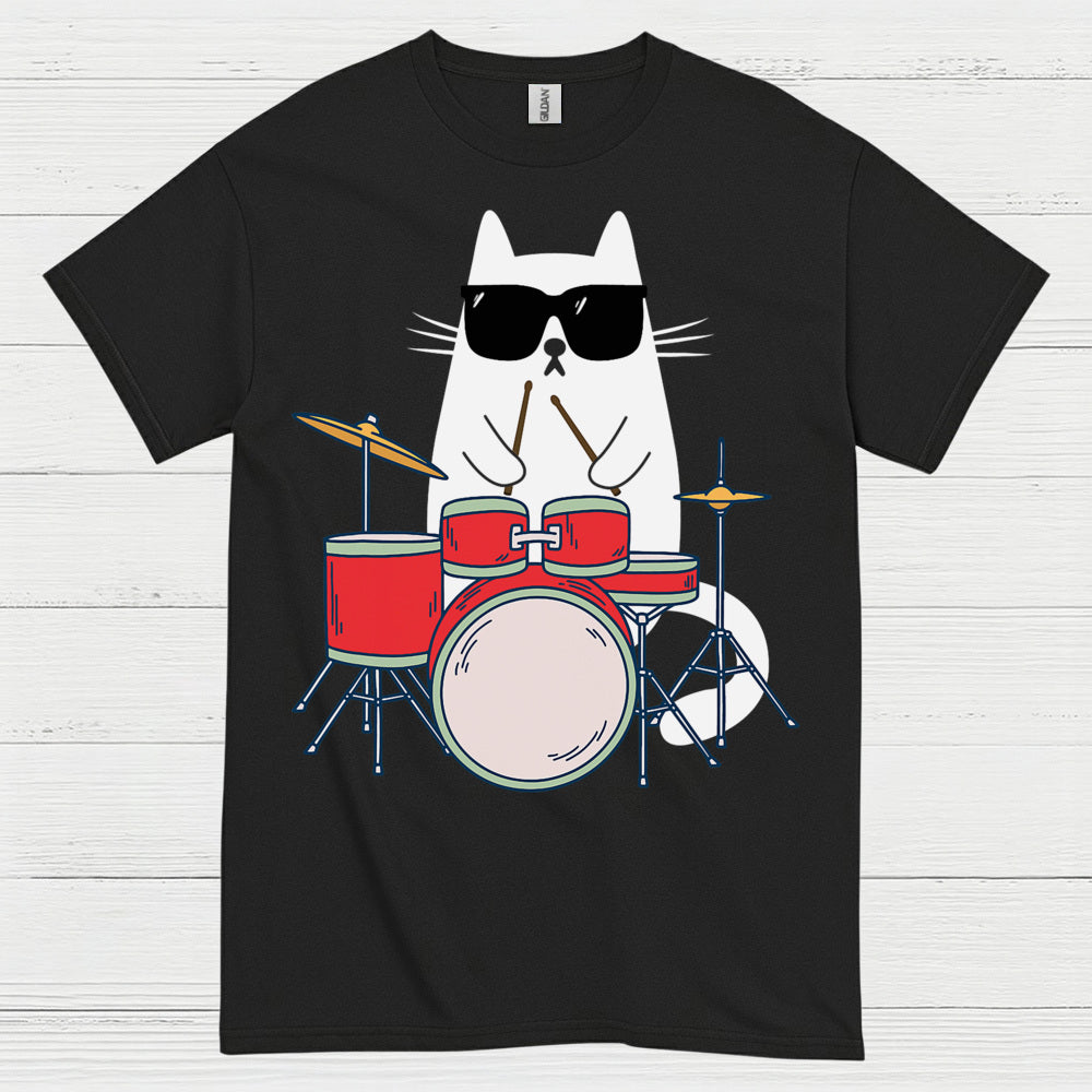 Cool Cat Drummer T Shirt