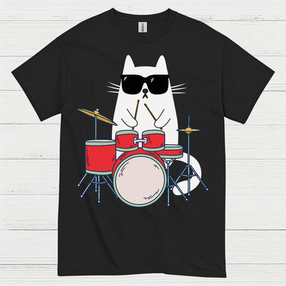 Cool Cat Drummer T Shirt