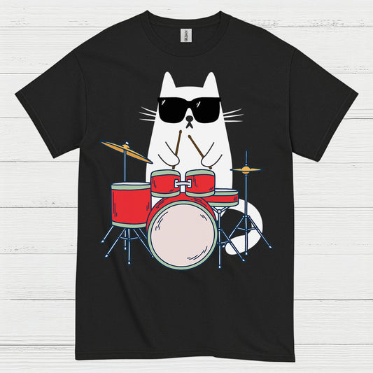 Cool Cat Drummer T Shirt