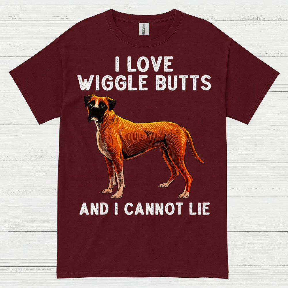 I Love Wiggle Butts Boxer T Shirt