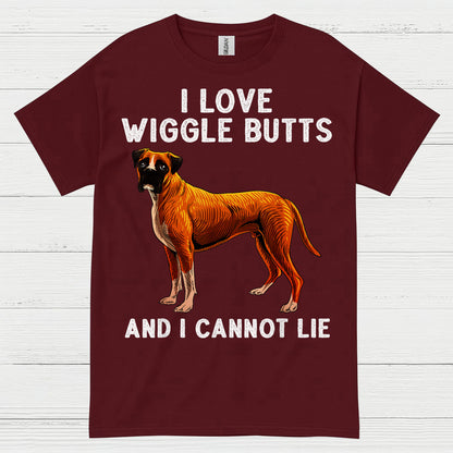I Love Wiggle Butts Boxer T Shirt