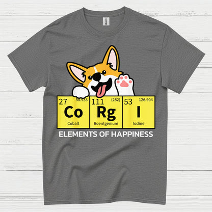 Corgi Elements Of Happiness T Shirt