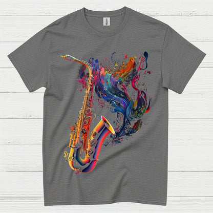 Colorful Saxophone Music Art T Shirt