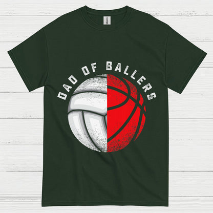 Dad Of Ballers Volleyball Basketball T Shirt