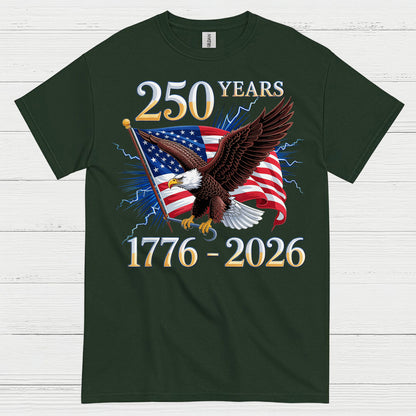 1776–2026 American Independence Eagle Anniversary T Shirt