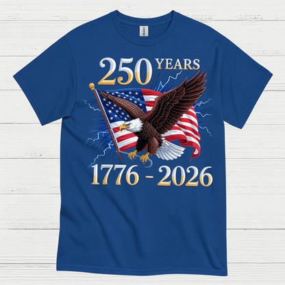 1776–2026 American Independence Eagle Anniversary T Shirt