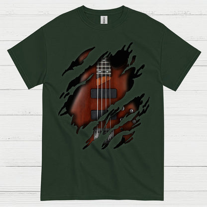 Ripped Bass Guitar T Shirt