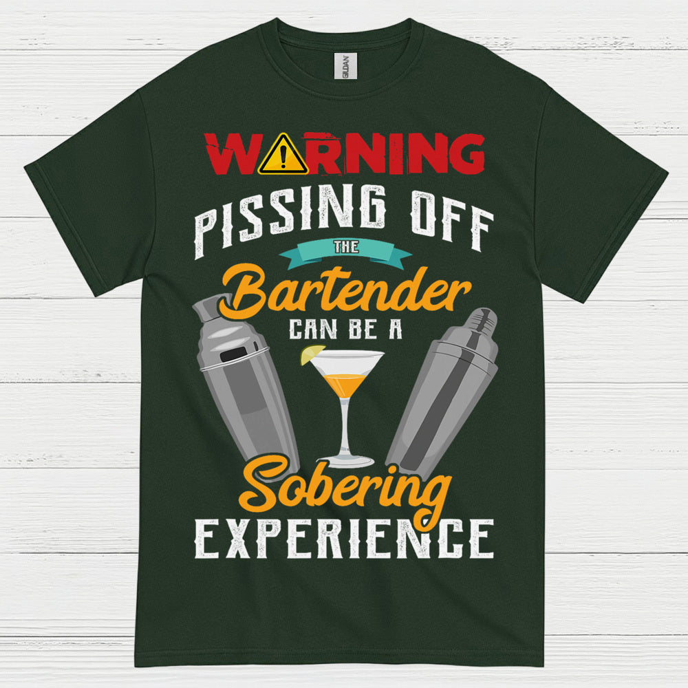 Warning Bartender Sobering Experience T Shirt