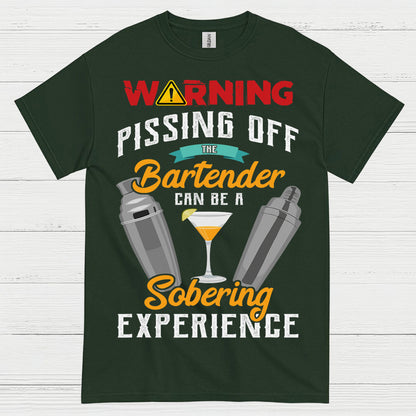 Warning Bartender Sobering Experience T Shirt
