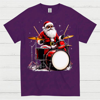 Santa Drummer T Shirt