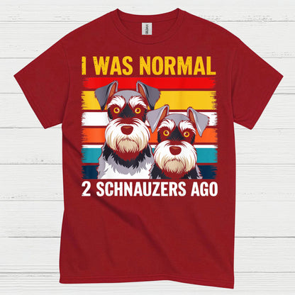 Funny Two Schnauzers Dog Lover T Shirt