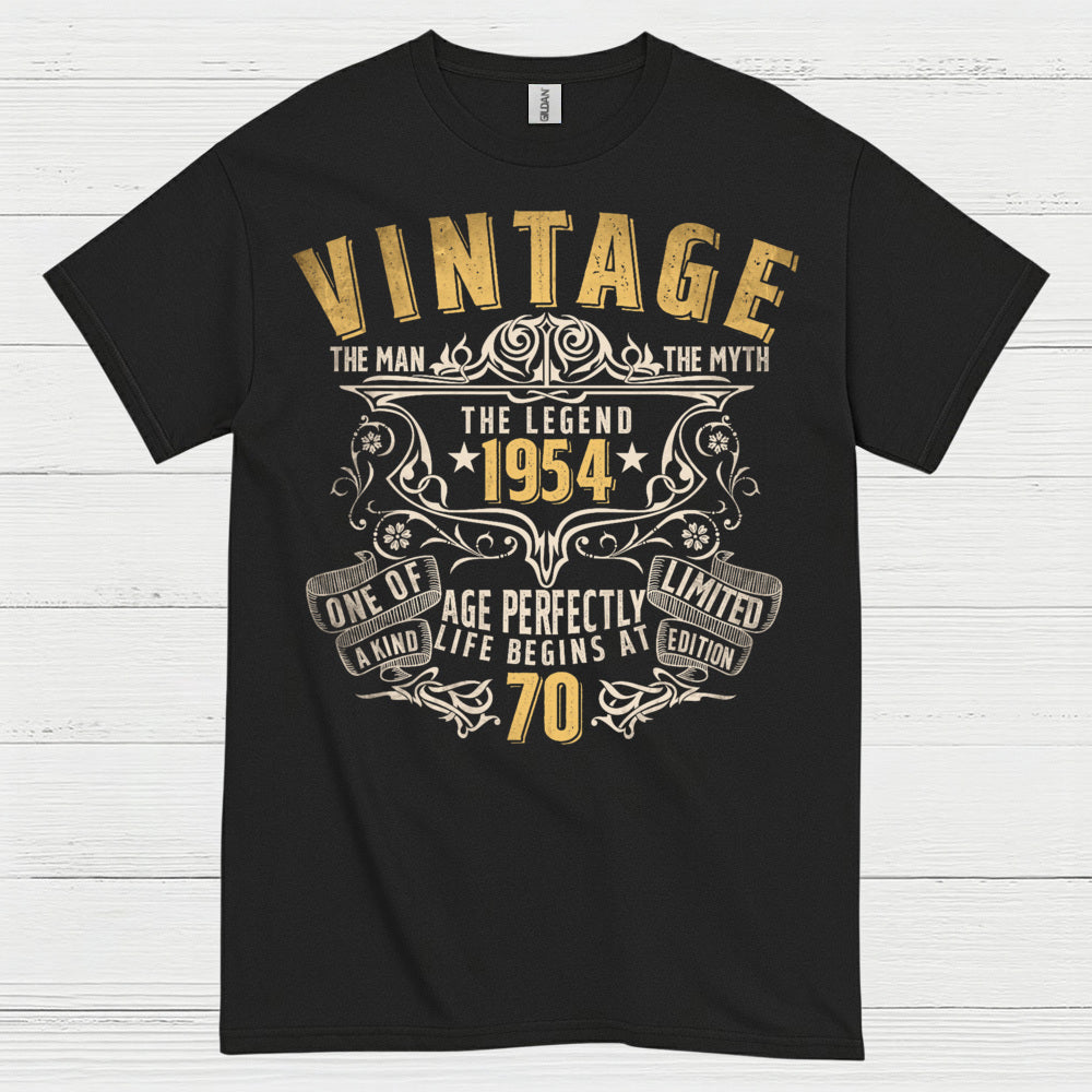 Vintage Legend 1954 70th Birthday T Shirt