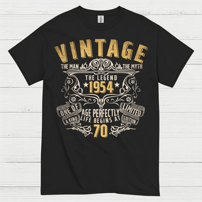 Vintage Legend 1954 70th Birthday T Shirt