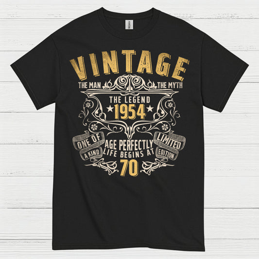 Vintage Legend 1954 70th Birthday T Shirt