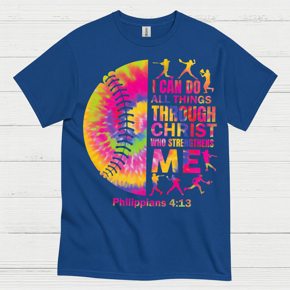I Can Do All Things Through Christ Softball T Shirt