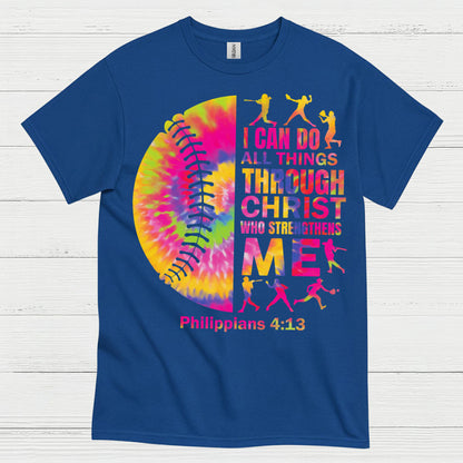 I Can Do All Things Through Christ Softball T Shirt