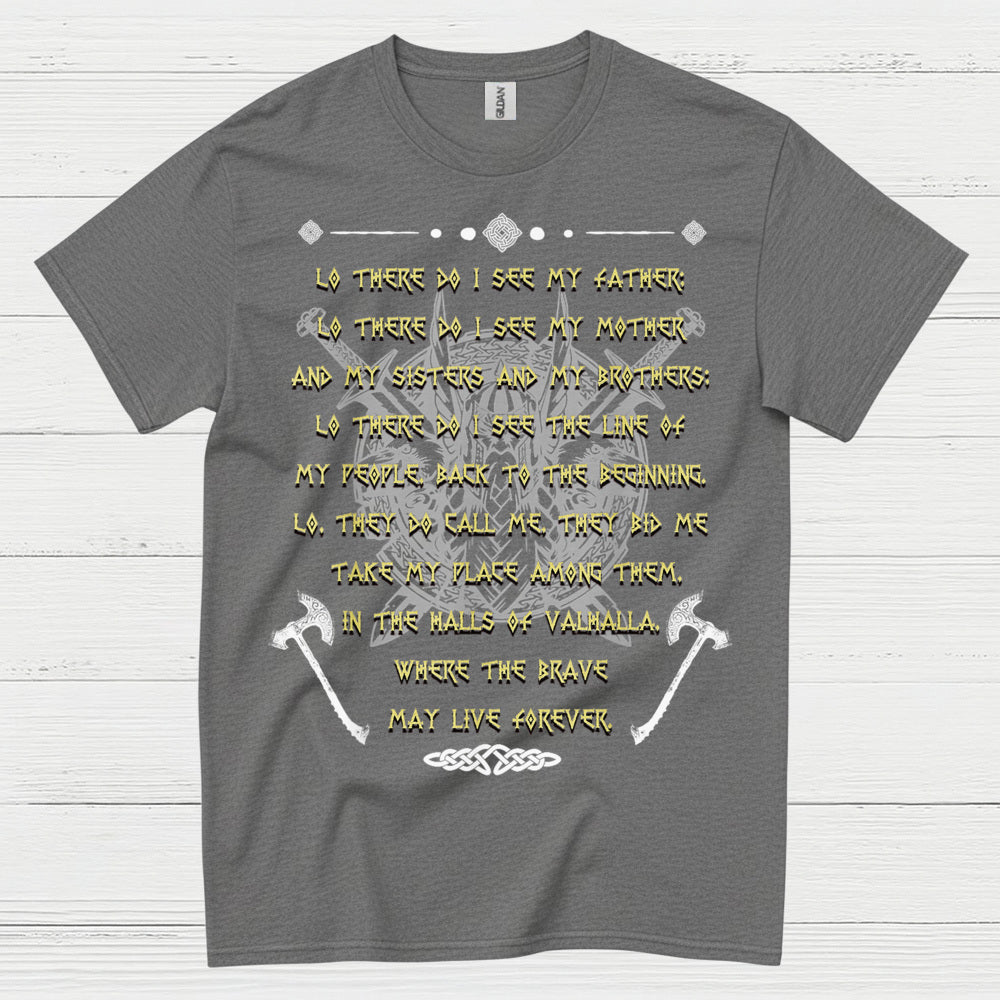 Valhalla Warrior Prayer Viking T Shirt