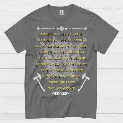 Valhalla Warrior Prayer Viking T Shirt