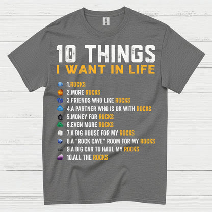 10 Things I Want In Life Rock T Shirt