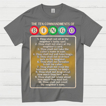 Ten Commandments Of Bingo T Shirt