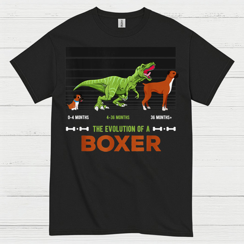 Funny Boxer Evolution Graphic T Shirt