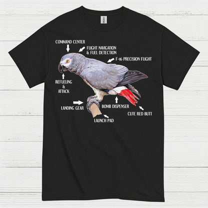 Funny Parrot Anatomy Humor T Shirt
