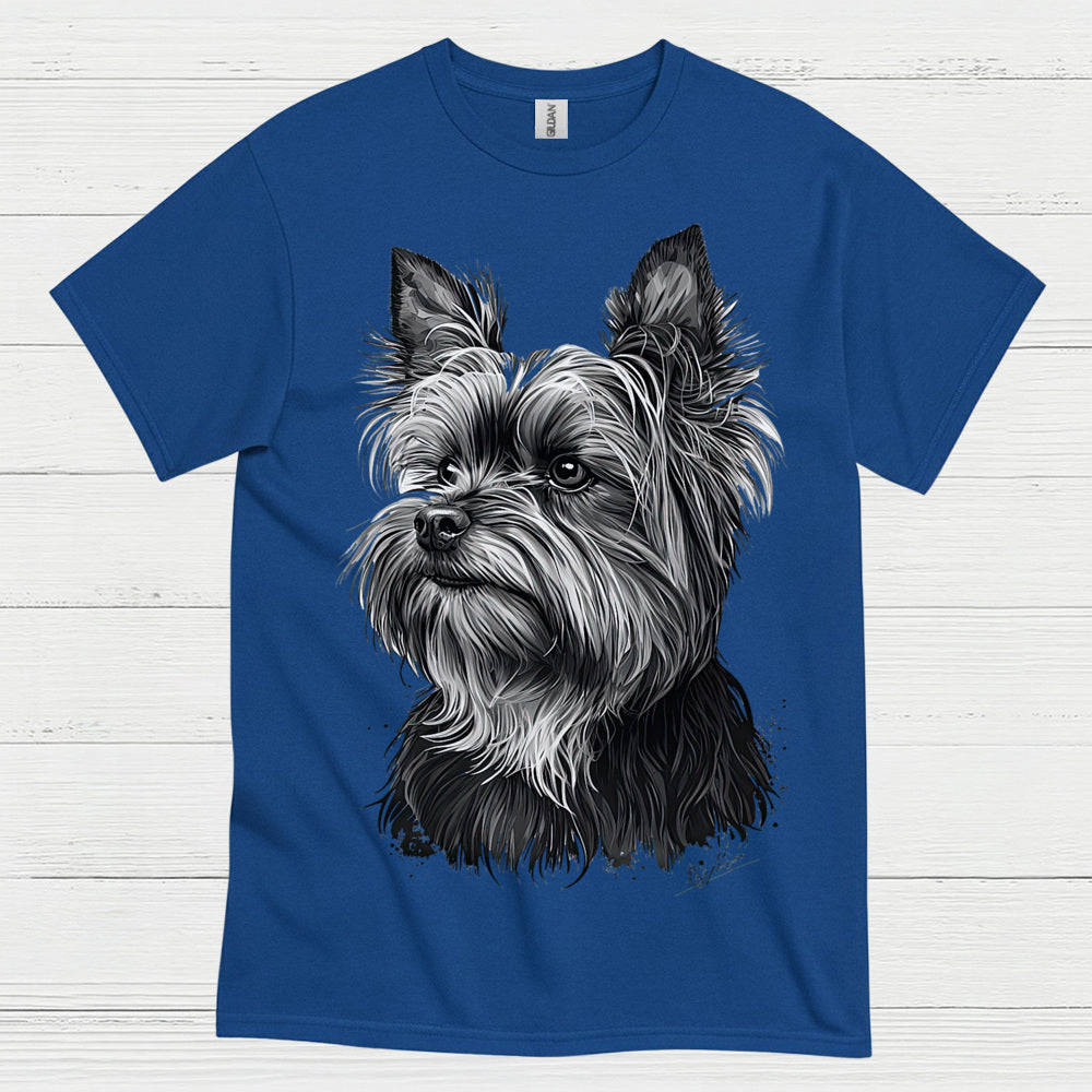 Realistic Yorkie Portrait Dog Lover T Shirt