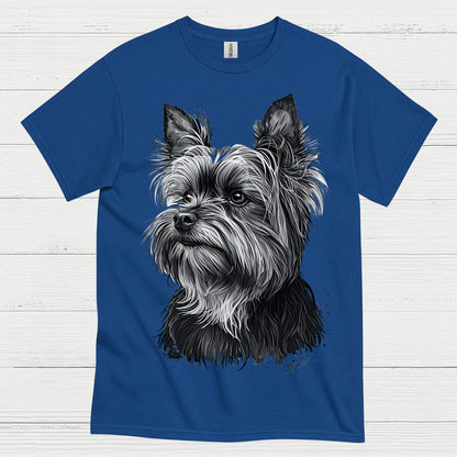 Realistic Yorkie Portrait Dog Lover T Shirt