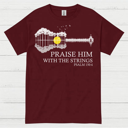 Strings of Praise Christian Guitar T Shirt