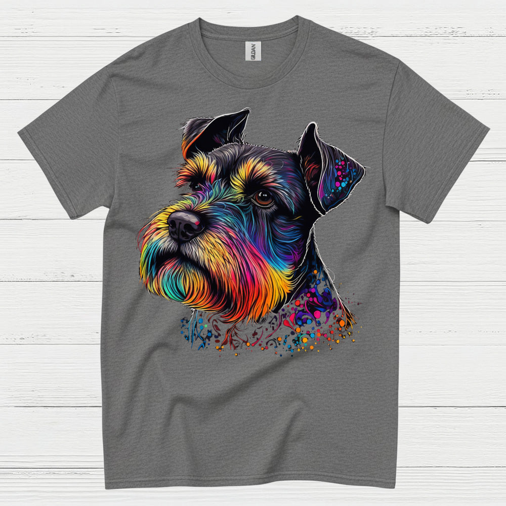 Colorful Schnauzer Art Dog Lover T Shirt