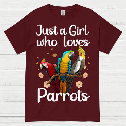 Just A Girl Who Loves Parrots T Shirt
