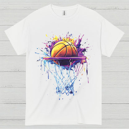 Color Splash Basketball Hoop T Shirt