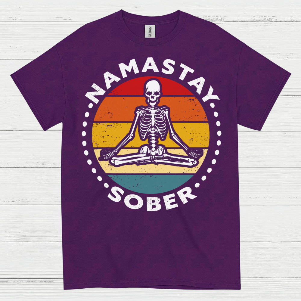 Namastay Sober Skeleton T Shirt