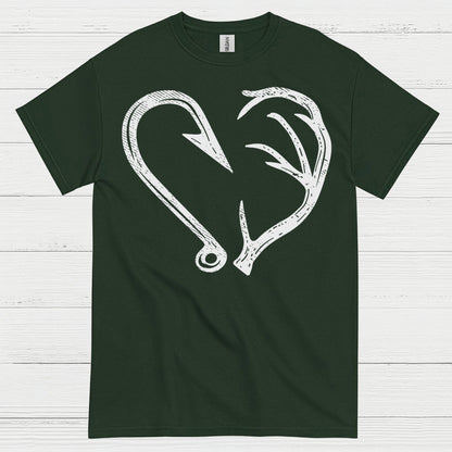 Fishing Hook Heart T Shirt